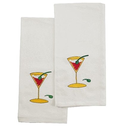 Cocktail Martini Kitchen Dish Towel - Set of 2