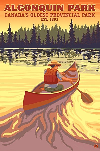 Algonquin Provincial Park, Ontario, Canada (36x54 Giclee Gallery Print, Wall Decor Travel Poster)