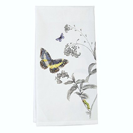 Montgomery Street Butterfly and Milkweed Flour Sack Dish Towel