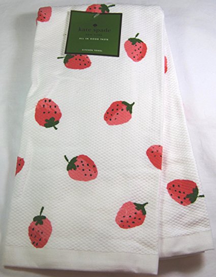 Kate Spade 2 Pk. Kitchen Towela Strawberries 100% Cotton
