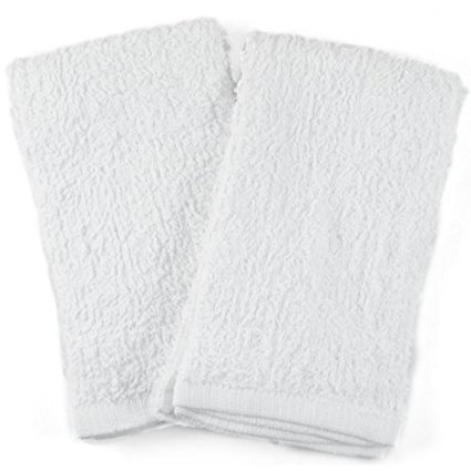 Large White Cotton Bar Mop Dish Towel, Set of 12