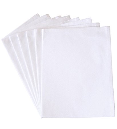 Blank white kitchen towels / dish towels for embroidery / screen printing - 100% cotton (6 pack)