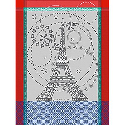 Garnier Thiebaut, La Tour Eiffel (Eiffel Tower) Fer French Woven Kitchen Towel, 100% Cotton, 22