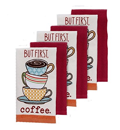 But First Coffee The Big One Kitchen Dish Towel - Set of 6