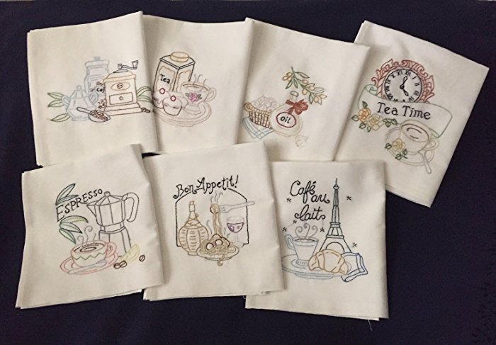 Tea Time Hand Embroidered T-towel set 7