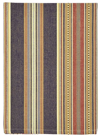 100% Cotton Blue Red & Brown Striped 20