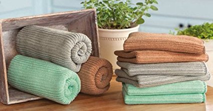 Norwex Antibacterical, Antimicrobial, Microfiber Kitchen Cloth & Kitchen Towel Set (Latte) (Pack of 2 )