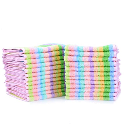 Scrubbing Dishcloth 100% Square Kitchen Dish Cloth Cotton Terry Towel 12”x12