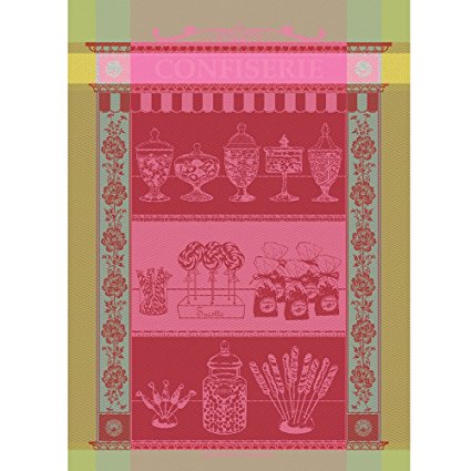 Garnier Thiebaut 100% two-ply twisted cotton Confiserie Guimauve Kitchen Towel, 22 by 30-Inch, Mauve, Made in France