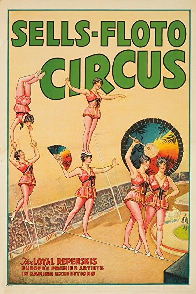 Sells - Floto Circus - The Loyal Repenskis Vintage Poster USA c. 1932 (36x54 Giclee Gallery Print, Wall Decor Travel Poster)