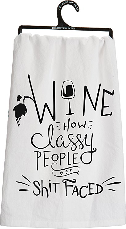 Primitives by Kathy Classy Tea Towel, 28-Inch by 28-Inch