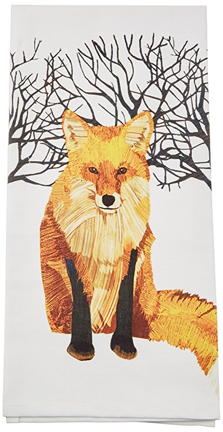 Paperproducts Design Kitchen Towel Featuring Winter Fox Design, Multicolor