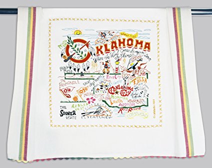 Catstudio Oklahoma Dish Towel - Original Geography Collection Décor 046D(CS)