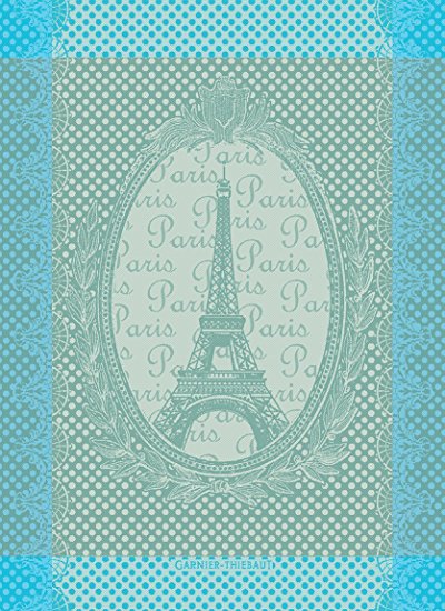 Garnier Thiebaut, Eiffel Vintage (Vintage Eiffel Tower) Celadon, 22 by 30
