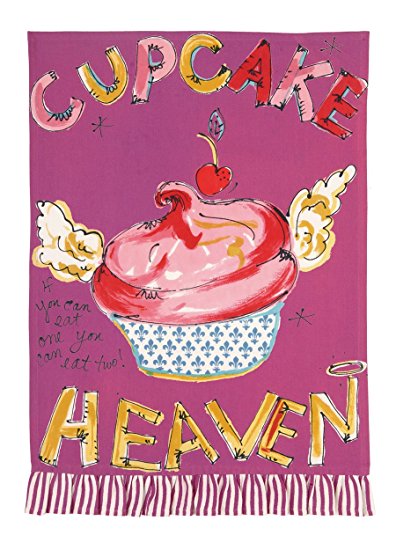 Julia Junkin Cupcake Heaven Kitchen Towel, Pink