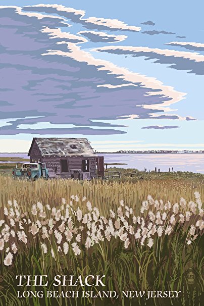 Long Beach Island, New Jersey - The Shack (36x54 Giclee Gallery Print, Wall Decor Travel Poster)