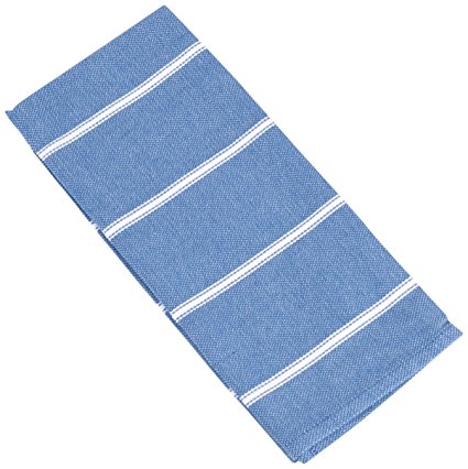 Saro LifeStyle 10413.BL1828 Striped Kitchen Towel or Napkin, Blue, 18
