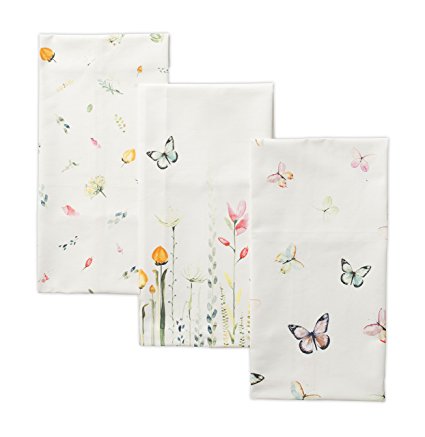 Maison d' Hermine Botanical Fresh 100% Cotton Set of 3 Kitchen Towels 20 Inch by 27.50 Inch